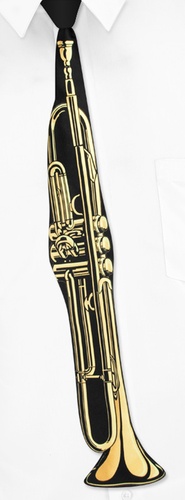 Trumpet Shaped Tie by Why-Knot -  Black Silk