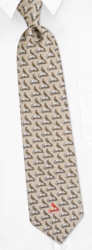 MLB St Louis Cardinals Tonal Tie by MLB -  Silver Silk