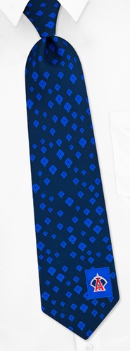MLB Anaheim Angels Diamonds Tie by MLB -  Black Silk