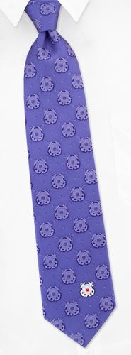 Coast Guard Crest Repeat Tie by Wild Ties -  Purple Silk