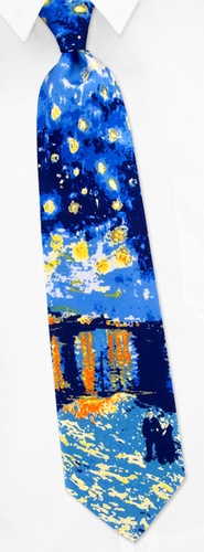 Night with Stars - Van Gogh Tie by Wild Ties - Blue Silk Night with Stars - Van Gogh Tie by Wild Ties - Blue Silk