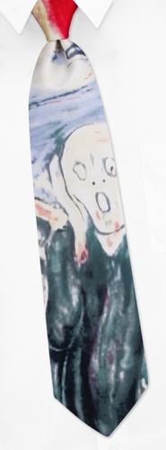 The Scream - Munch Tie by Wild Ties -  Multicolor Silk