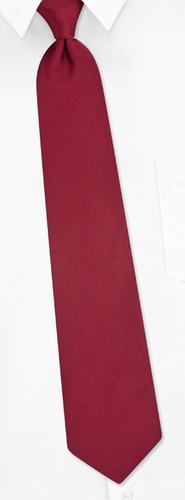 Solid Burgundy Zipper Tie by Umo Lorenzo -  Burgundy Polyester