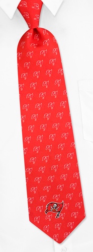 NFL Tampa Bay Buccaneers Color Tonal Tie by NFL - Red Silk NFL Tampa Bay Buccaneers Color Tonal Tie by NFL - Red Silk