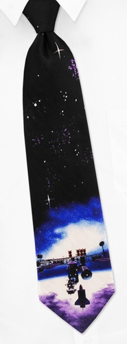 International Space Station Tie by Wild Ties -  Black Silk