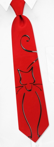 Kitty Tie by Wild Ties - Red Microfiber