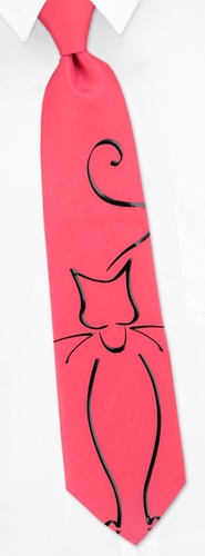 Kitty Tie by Wild Ties - Pink Polyester