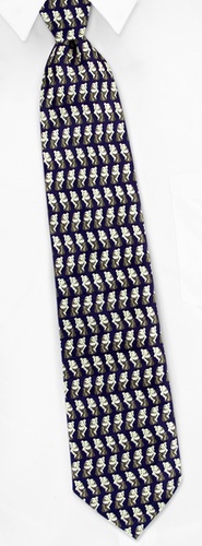The Thinker - Rodin Tie by Museum Artifacts -  Navy blue Silk