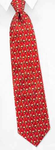 Hockey Players Tie by Museum Artifacts -  Red Silk