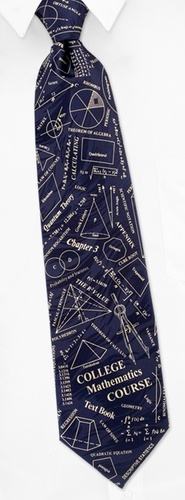 College Math Lesson Tie by Museum Artifacts -  Navy blue Silk