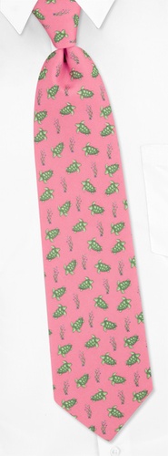 Sea Turtles Tie by Alynn Novelty - Pink Silk Sea Turtles Tie by Alynn Novelty - Pink Silk