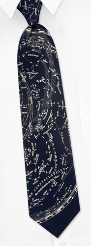 The Constellations Tie by Museum Artifacts - Navy blue Silk