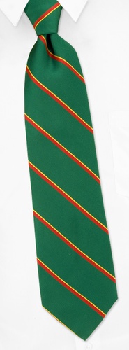 Green Repp Stripe Extra Long Tie by Brent Morgan -  Green Silk