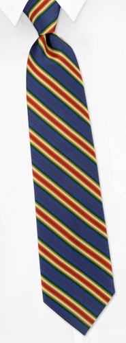 Navy and Yellow Repp Stripe Tie by Brent Morgan -  Blue Silk