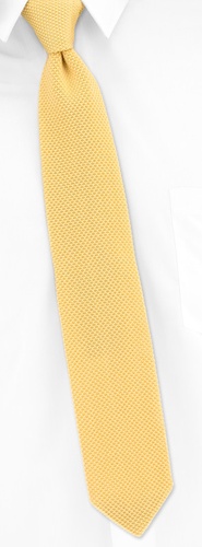 Yellow Poly Knit Knit Tie by Umo Lorenzo - Yellow Polyester Yellow Poly Knit Knit Tie by Umo Lorenzo - Yellow Polyester