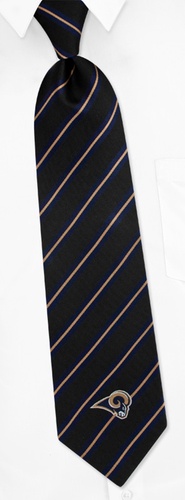 NFL St Louis Rams Stripe Tie by NFL - Black Silk NFL St Louis Rams Stripe Tie by NFL - Black Silk