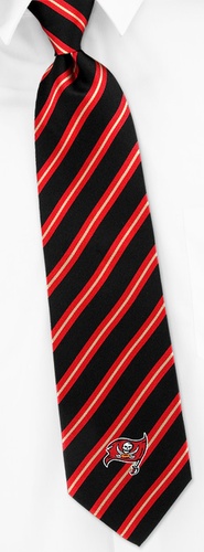 NFL Tampa Bay Buccaneers Stripe Tie by NFL -  Black Silk