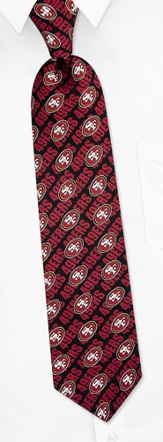 NFL San Francisco 49ers Boys Tie by NFL - Black Silk NFL San Francisco 49ers Boys Tie by NFL - Black Silk