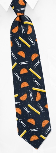 Geometry Tie by Parquet Novelties -  Navy blue Polyester
