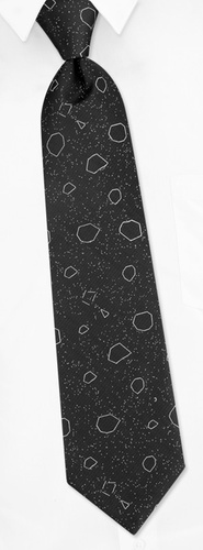 Asteroids Tie by Game Tie -  Black Microfiber