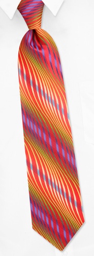 Wild Stripe Tie by Bizzarro Neckwear - Red Silk Wild Stripe Tie by Bizzarro Neckwear - Red Silk