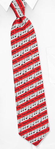 Twelve Days of Christmas Tie by The American Necktie Co - Red Microfiber Twelve Days of Christmas Tie by The American Necktie Co - Red Microfiber