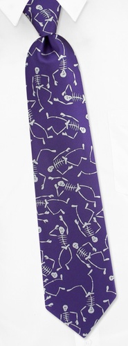 Skeletons Tie by The American Necktie Co - Purple Microfiber