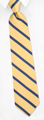 Yellow & Blue Stripe Tie by Elite -  Yellow Silk