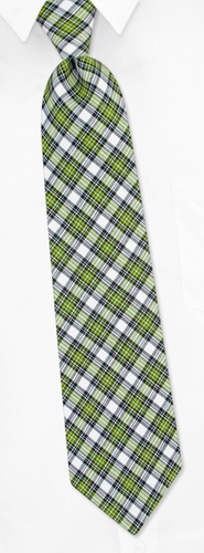 Lime Plaid Tie by The American Necktie Co -  Lime green Cotton