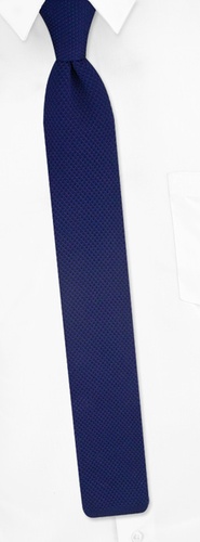 Navy blue Polyester Late 1950's Skinny Tie