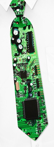 Motherboard Tie by Mr. G33K -  Green Microfiber