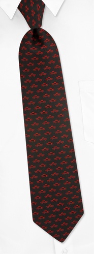 Flying Spaghetti Monster Tie by Mr. G33K -  Black Microfiber