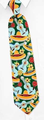 Old Mexico Tie by The American Necktie Co -  Green Microfiber
