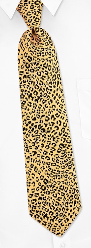Cheetah Animal Print Extra Long Tie by The American Necktie Co - Orange Microfiber Cheetah Animal Print Extra Long Tie by The American Necktie Co - Orange Microfiber