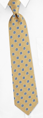 Inverted Square Tie by Jos. A. Bank -  Yellow Silk