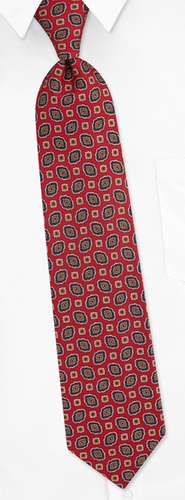 Ovals Tie by Jos. A. Bank -  Red Silk