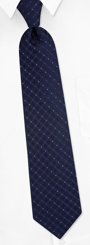 Tonal Dot Tie by Jos. A. Bank -  Navy blue Silk