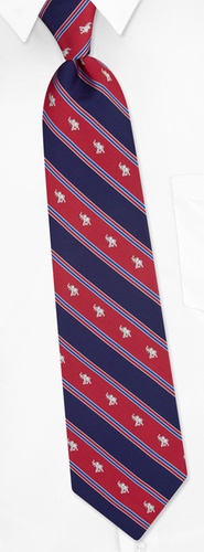 Republican Elephant Stripe Tie by Alynn Novelty - Red Silk Republican Elephant Stripe Tie by Alynn Novelty - Red Silk