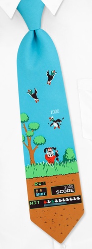 Duck Game Tie by Game Tie -  Turquoise Microfiber