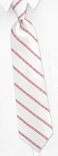 Holiday Stripe Tie by Holidays - White Silk Holiday Stripe Tie by Holidays - White Silk