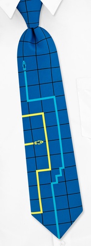 Light Bike Tie by Game Tie -  Blue Microfiber