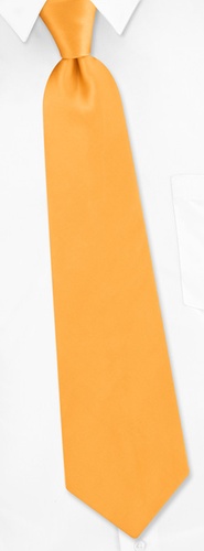 Marigold Extra Long Tie by Elite Solid -  Marigold Silk