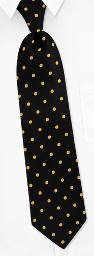 Yellow Polka Dot Tie by Brent Morgan Prep - Black Silk Yellow Polka Dot Tie by Brent Morgan Prep - Black Silk