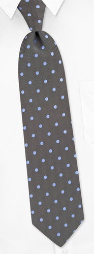 Blue Polka Dot Extra Long Tie by Brent Morgan Prep - Black Silk Blue Polka Dot Extra Long Tie by Brent Morgan Prep - Black Silk