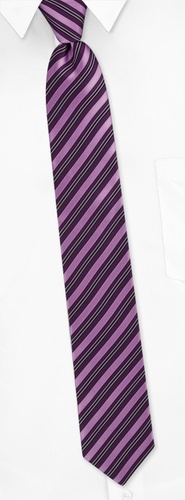 Plum Tonal Stripe Skinny Tie by Silk Rhino Neckwear - Plum Polyester Plum Tonal Stripe Skinny Tie by Silk Rhino Neckwear - Plum Polyester
