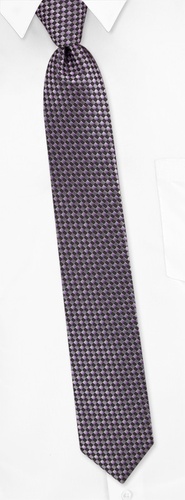 Checkerboard Skinny Tie by Silk Rhino Neckwear - Gray Polyester Checkerboard Skinny Tie by Silk Rhino Neckwear - Gray Polyester