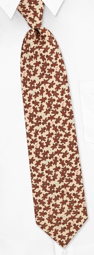 Gingerbread Men Tie by The American Necktie Co -  Beige Microfiber
