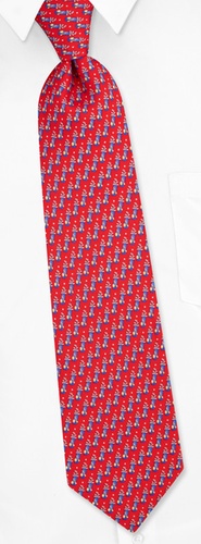 Golf Bags Tie by Alynn Novelty - Red Silk Golf Bags Tie by Alynn Novelty - Red Silk