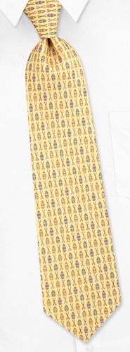 Tropical Dinghies Tie by Eric Holch for Alynn Neckwear -  Yellow Silk