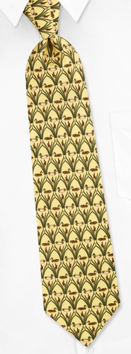 Mallard Pond Tie by Alynn Novelty -  Yellow Silk